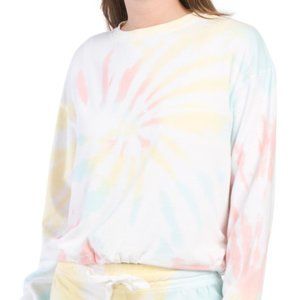 Dreamsicle Tie Dye Crop Top Sweatshirt
